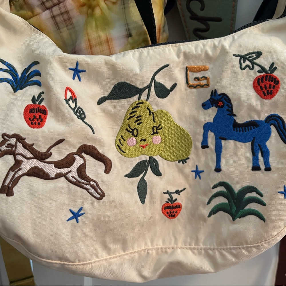 Baggu Painted Prairie Embroidered Crescent - Picture 2 of 3